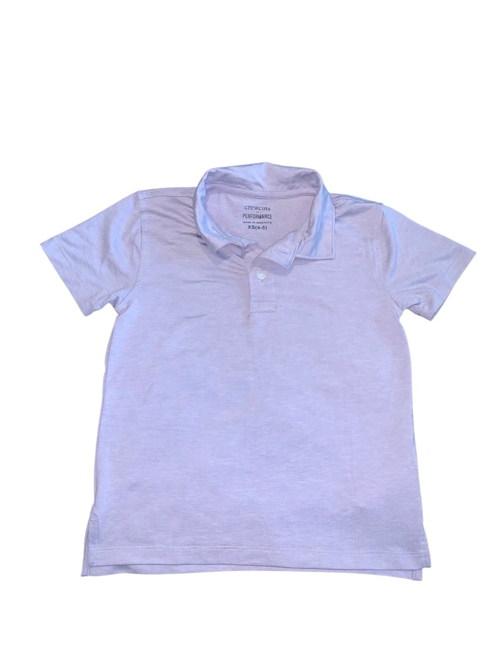 Crewcuts Performance Polo Shirt Kids XS 4-5 Lavender Purple Stretch